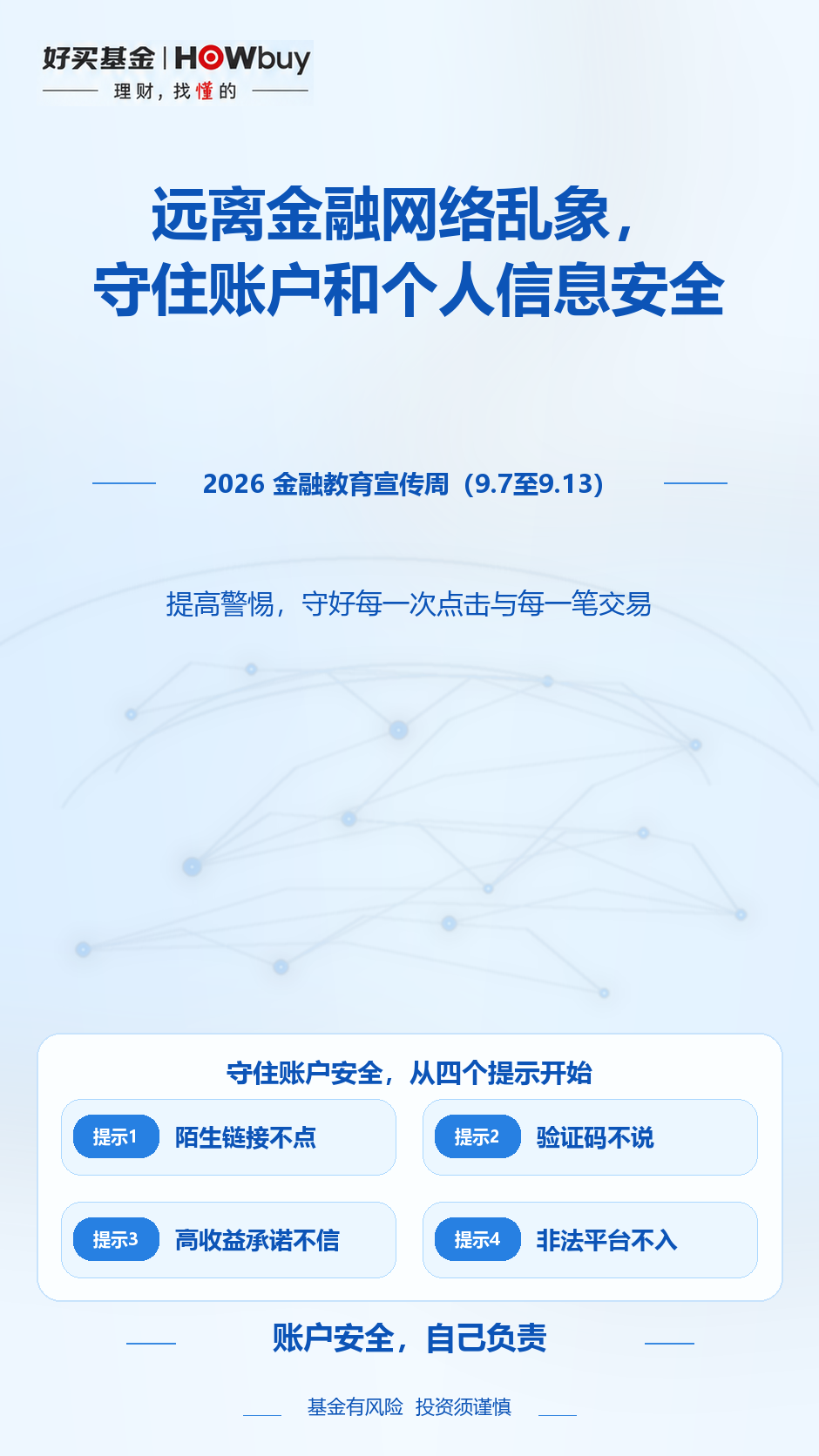 2026年金融教育宣传周:基民三大注意! 2026年金融教育宣传周:基民三大注意!